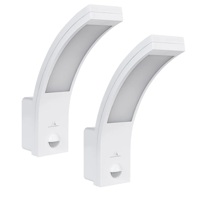 Lámpara LED con sensor de movimiento Maclean, sensor de movimiento PIR, blanco, 10W, IP54, 750lm, blanco neutro (4000K) MCE244 W