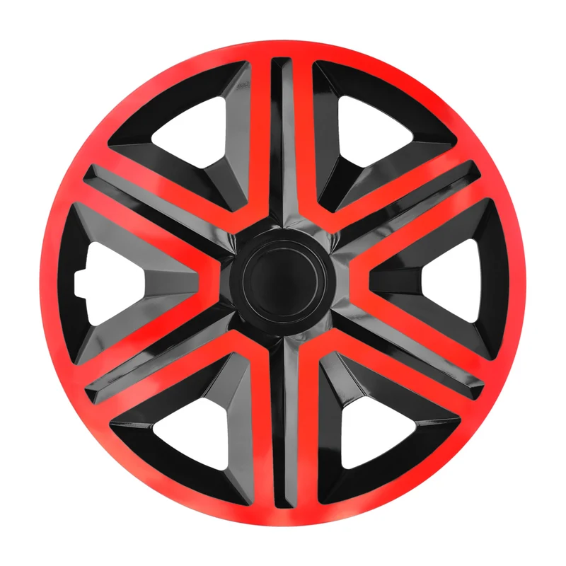 Tapacubos 15" NRM ACTION DOUBLECOLOR ROJO NEGRO 4 piezas