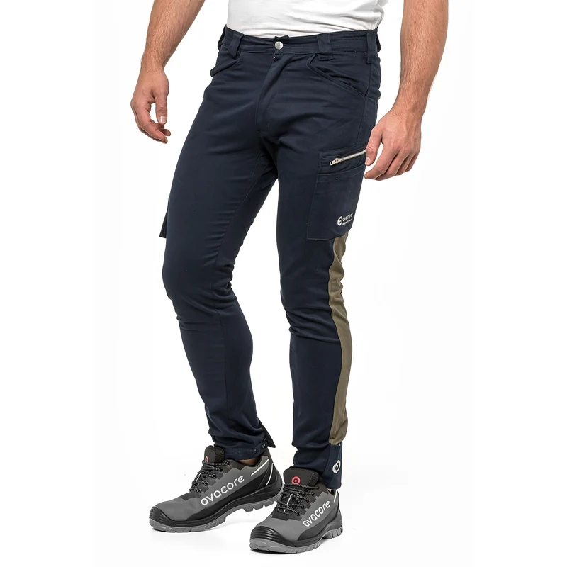 Pantalones de cintura TUBBOS en azul marino/oliva, talla 62