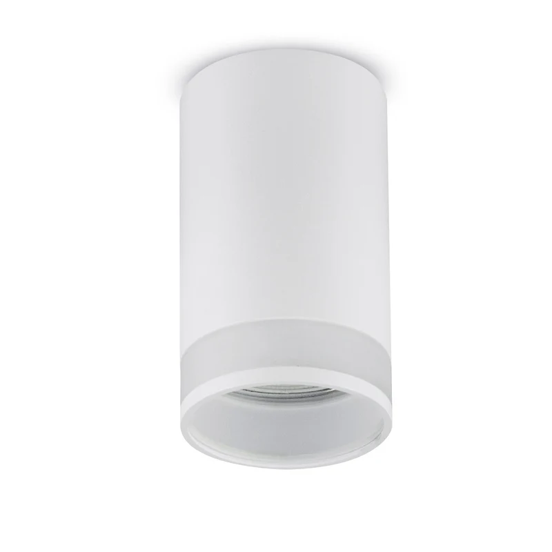 Maclean MCE361 W Luminaria/tubo de superficie, spot, redondo, aluminio, GU10, 55x105mm, Color blanco