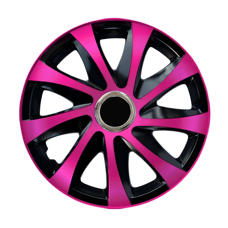 Tapacubos universales 16" NRM DRIFT Extra rosa/negro 4 piezas