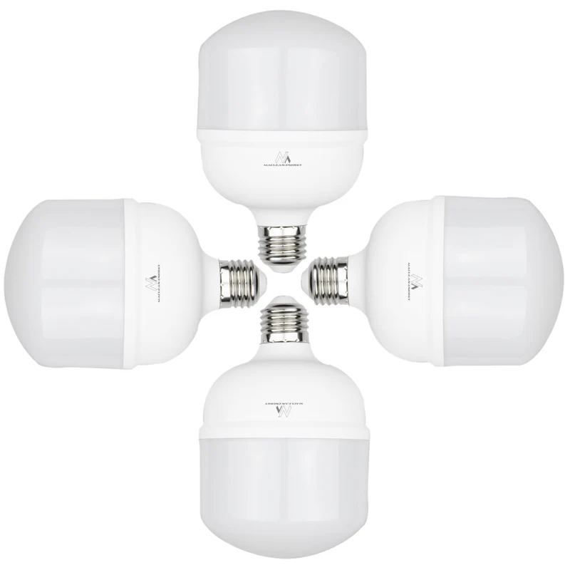 4x Bombilla LED Maclean, E27, 48W, 220-240V AC, Blanco Neutro, 4000K, 5040lm, MCE304 NW