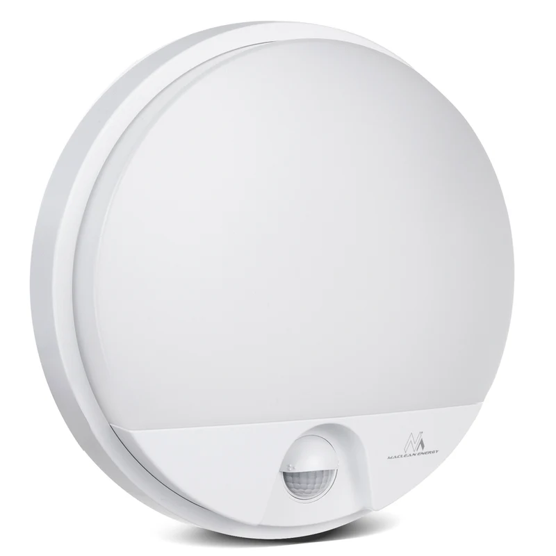 Lámpara LED con sensor de movimiento infrarrojo MCE291 W 1100lm 15W IP54 Maclean Energy blanco