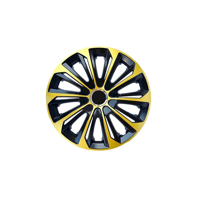NRM Extra Strong 16” Tapacubos Cubiertas de rueda Cubiertas de rueda - Juego completo de 4 piezas - Negro/Dorado - 16" pulgadas