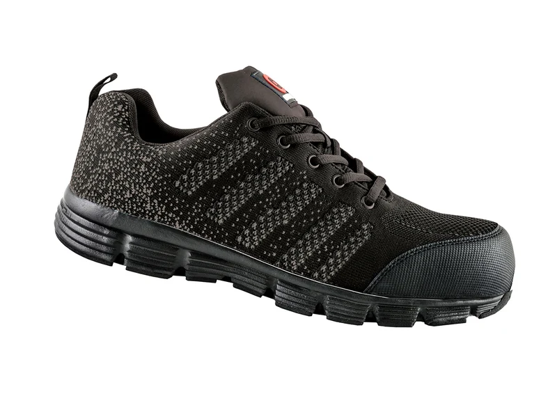 Zapatos de trabajo transpirables LUMO S1P, zapatos de seguridad para hombre, con doble aislamiento contra el frío, protección EN20347 AVACORE NEGRO GRIS Talla 45