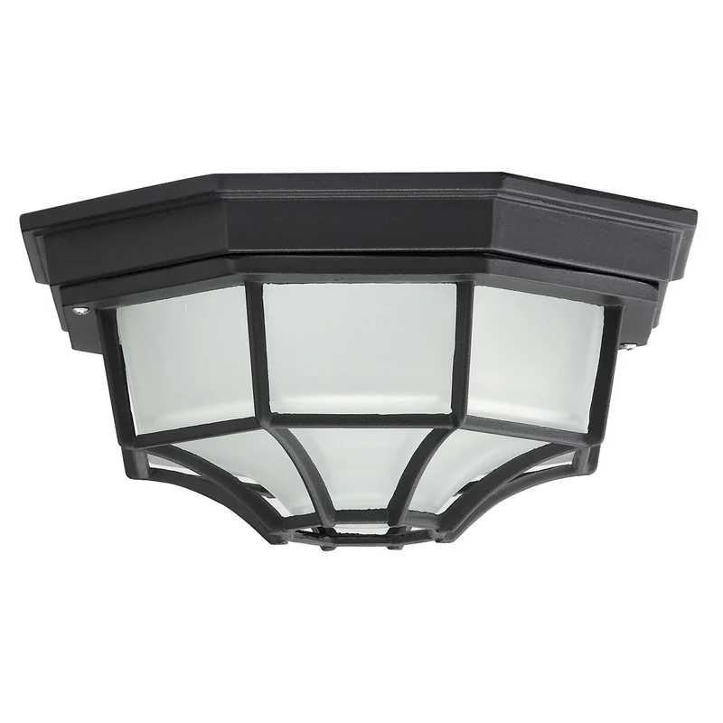 Lámpara de techo de exterior Rabalux Milano 8346 pantalla de metal y cristal