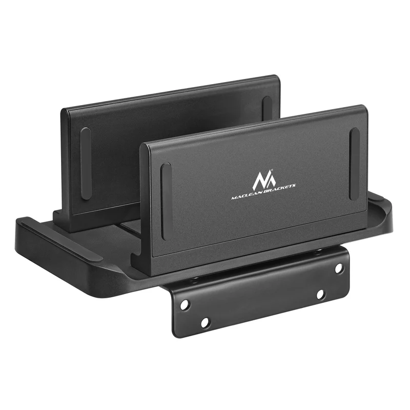 Maclean MC-454 Soporte de Terminal Thin Client / Mini PC Ajustable, se adapta a soportes VESA, Independiente, Color Negro
