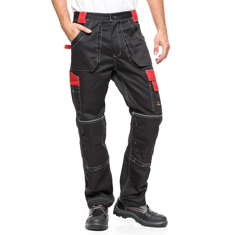 Pantalón de trabajo talla 54 (98-103) HELIOS NEGRO / ROJO