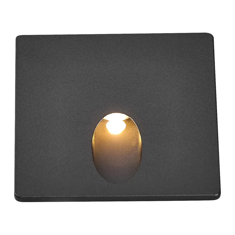 Rabalux Luz de escalera, LED 3W, blanco cálido, Color negro, Boven