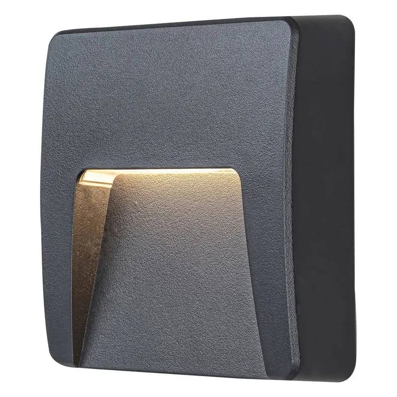 Rabalux Aplique de exterior, IP65, LED 3W, Color antracita, Trento