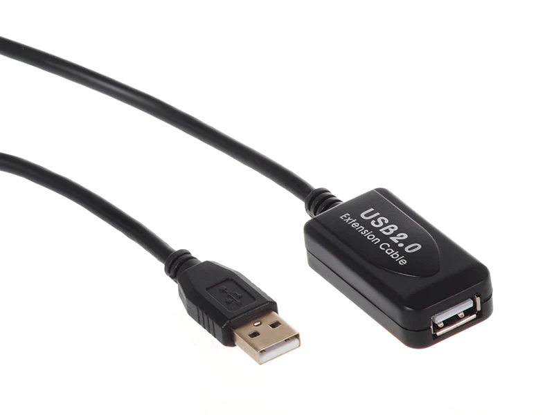 Activo Amplificado - Macho a Hembra USB A - Negro