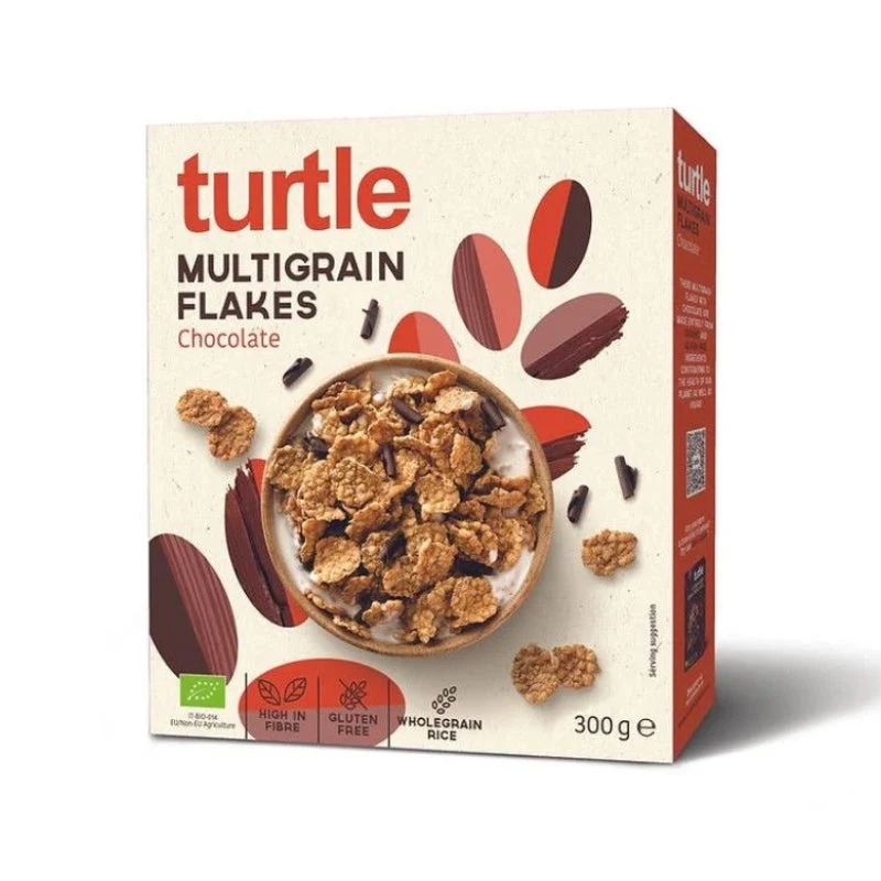 Copos de Cereales con Chocolate Negro · Turtle · 300 gramos