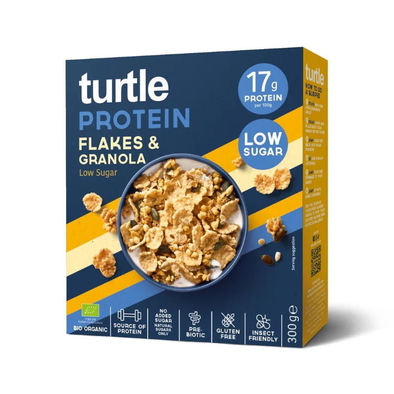 Crunch Flakes Protein Bio · Turtle · 250 gramos