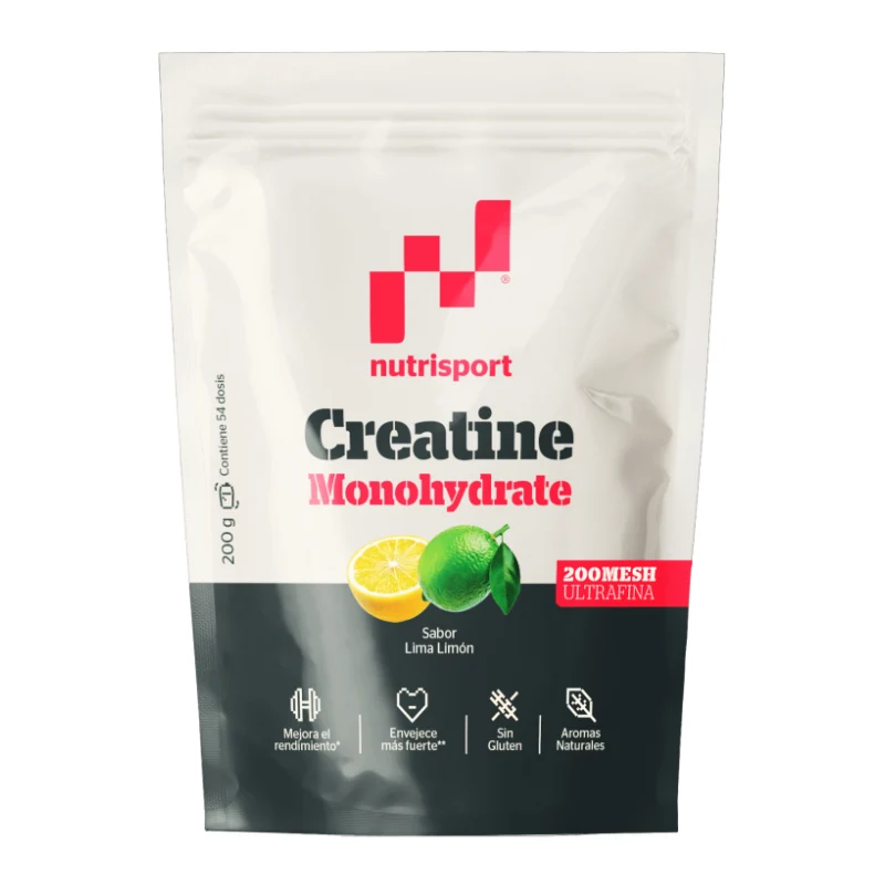 Creatina Monohidrato 200 Mesh Lima-Limón · Nutrisport · 200 gramos