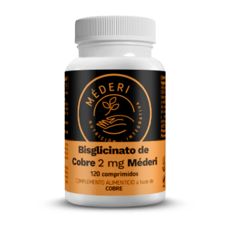 Bisglicinato de Cobre 2 mg · Mederi · 120 comprimidos