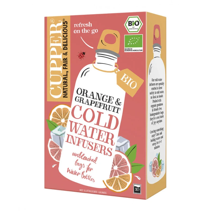 Infusión Fría de Naranja y Pomelo Bio · Cupper · 10 sobres