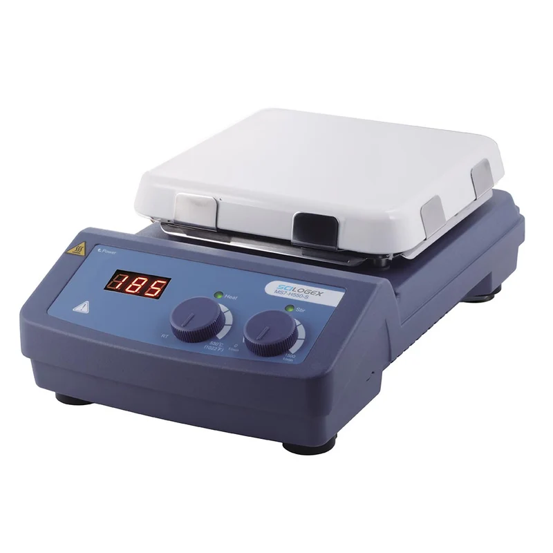 Scilogex® SCI550-S™ 7" Square Ceramic Top Digital Magnetic Hotplate Stirrer, Max. Stirring 10L (H2O), 81322100