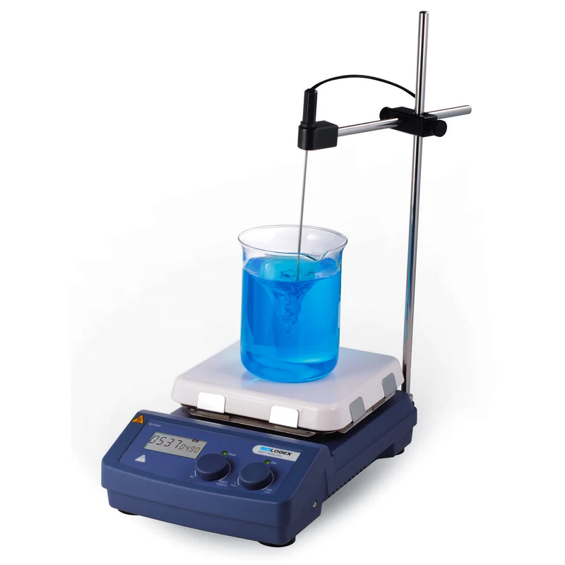Scilogex® SCI550-Pro™ 7" Square Ceramic Top Digital Magnetic Hotplate Stirrer Bundle, Max. Stirring 20L (H2O), 81322300-B