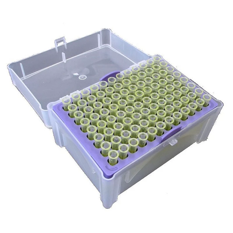 Scilogex® 2-200µL Universal Pipette Tips, Yellow, Rack/10 x 96, 750005