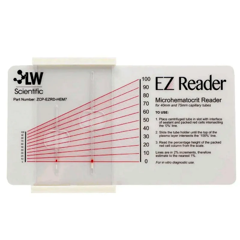 LW Scientific® EZReader Hematocrit Card for ZIPCombo™ Centrifuge, ZCP-EZRD-HEM7
