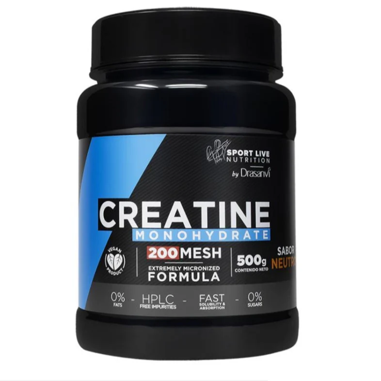 Creatina Monohidrato 200 MESH Neutro · Sport Live · 500 gramos