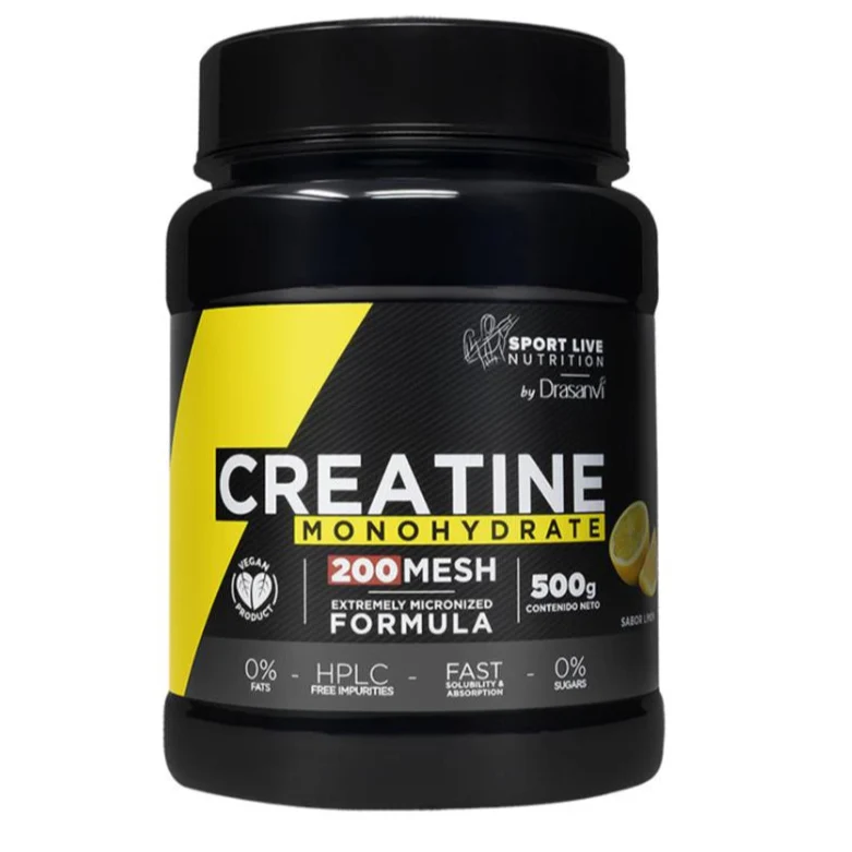 Creatina Monohidrato 200 MESH Limón · Sport Live · 500 gramos