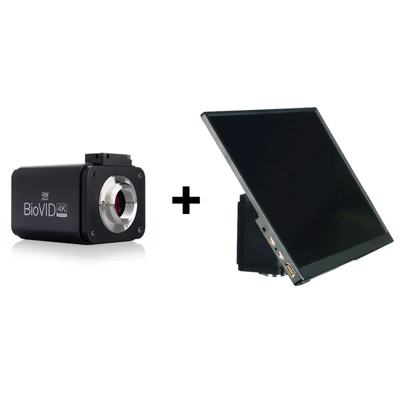 LW Scientific® BioVID™ 4K C-Mount Microscope Camera w/13.3" Monitor, BVC-4K16-TVK3