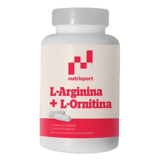L-Arginina + L-Ornitina · Nutrisport · 100 cápsulas