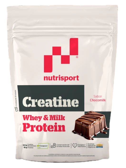 Creatina Creapure® & Proteína Chocomilk · Nutrisport · 500 gramos