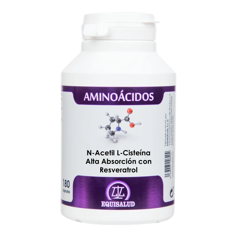 N-Acetil L-Cisteína Alta Absorción con Resveratrol · Equisalud · 180 cápsulas