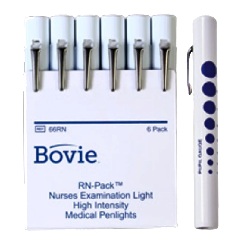 Bovie® Disposable Battery Operated Penlight w/Pupil Gauge, High Intensity, Pack/6, 66RN