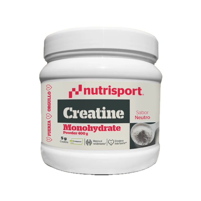 Creatina Monohidrato Creapure Neutro · Nutrisport · 400 gramos