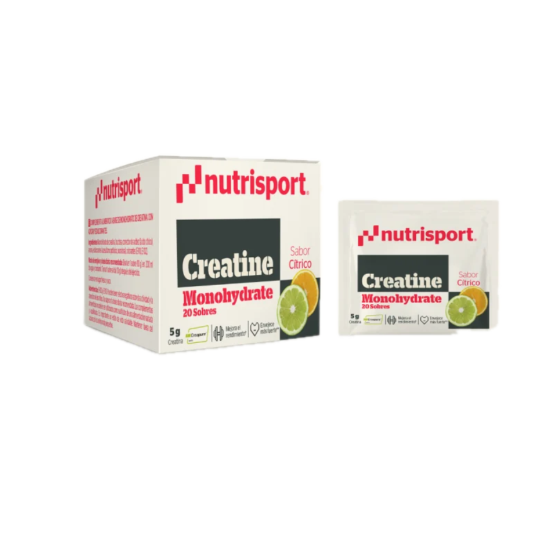 Creatina Monohidrato Creapure Cítrico · Nutrisport · 20 sobres