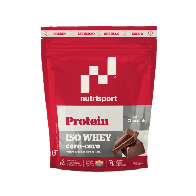 Iso Whey Cero-Cero Chocolate · Nutrisport · 900 gramos