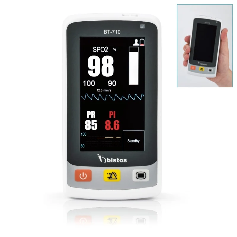 Bistos® 4.3" LCD Touch Display Handheld SpO2 Monitor, BT-710