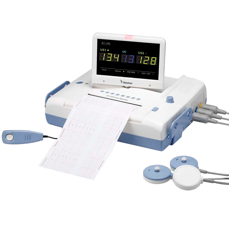 Bistos® LED Display Antepartum Fetal Heart Rate Monitor for Twins, BT-350E