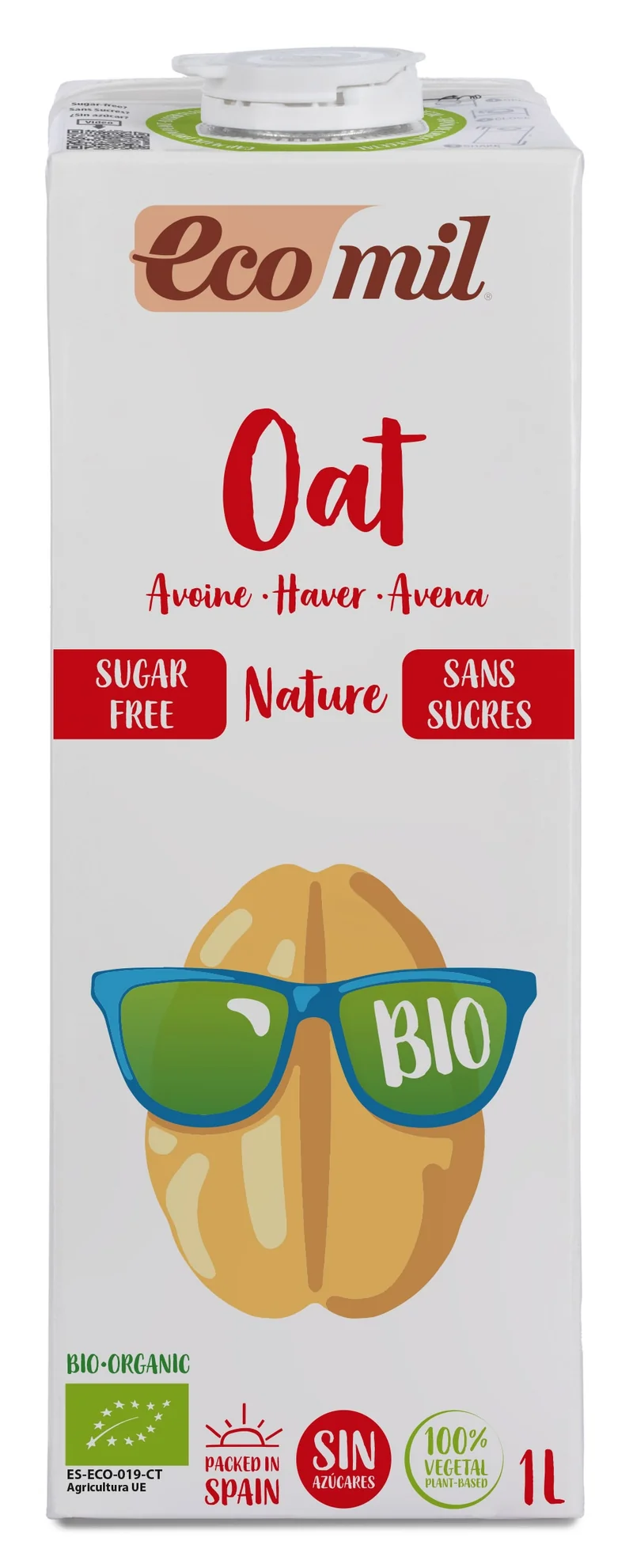 Bebida de Avena Sin Azúcar Bio · Ecomil · 1 litro