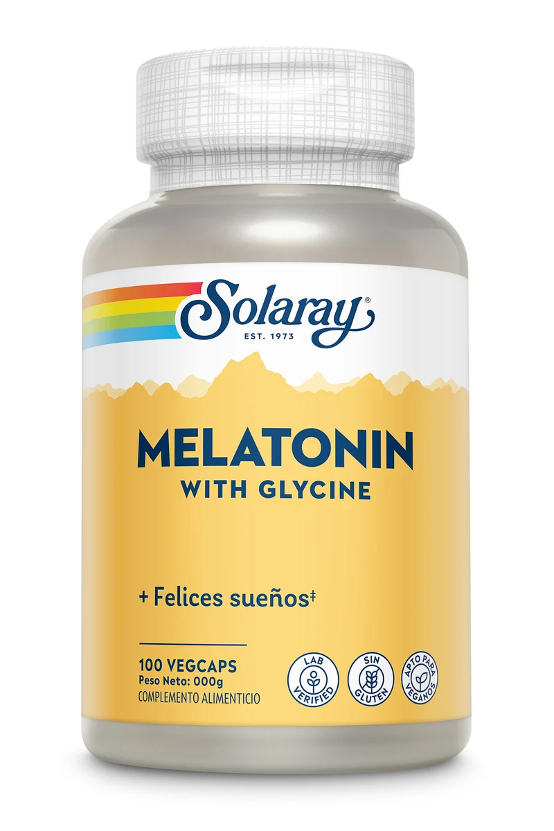 Melatonina con Glicina · Solaray · 100 cápsulas