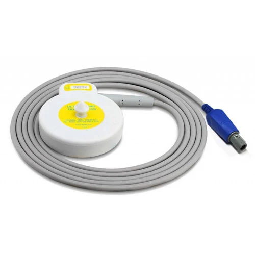 Ultrasound / FHR Probe (4 pins/Yellow) for EDAN Fetal Heart Rate Monitors, 01.107705-PW1.0-14