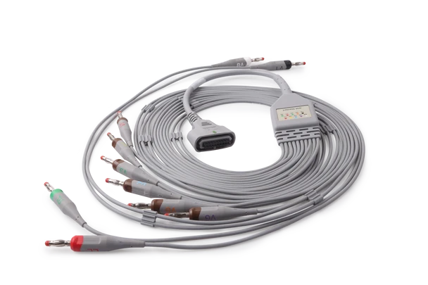 EDAN 12 Lead ECG Cable, Ø4mm, Banana Connector (AHA), 01.57.471279