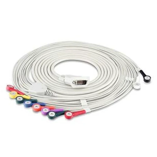 EDAN 10 Lead ECG Cable, Snap Type (AHA), 01.57.107582