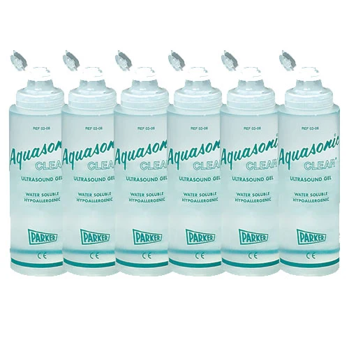 Parker Labs AQUASONIC Clear® Ultrasonic Gel, 0.25l, Box/6, 03-08