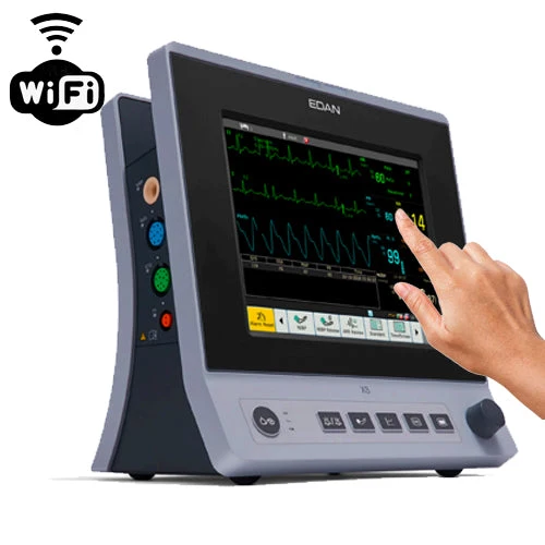 EDAN X10 10" Patient Monitor, ECG, Resp., NIBP, SpO2, Temp., PR, Touch Screen, WiFi