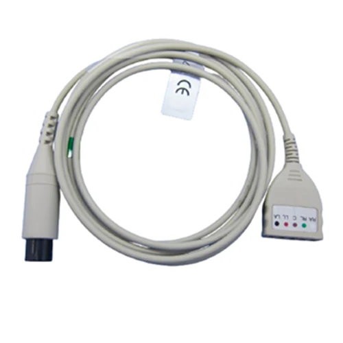 EDAN Reusable ECG Trunk Cable, 10 Lead, Defib., AHA, 2.6m, 01.57.471072