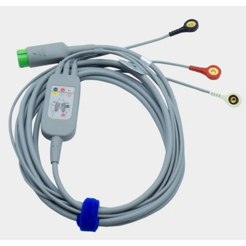 EDAN 5 Lead Reusable ECG Cable, Snap Type, ESU, AHA, 3.4m, 01.57.471476