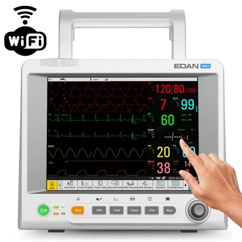 EDAN 15" Patient Monitor, ECG, Resp., NIBP, SpO2, Temp., PR, WiFi™, Touch Screen, iM80_Touch