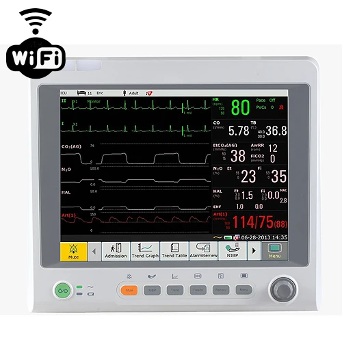 EDAN 12" Patient Monitor, ECG, Resp., NIBP, SpO2, Temp., PR, EDAN Sidestream EtCO2, WiFi™, iM70-G2_Wifi