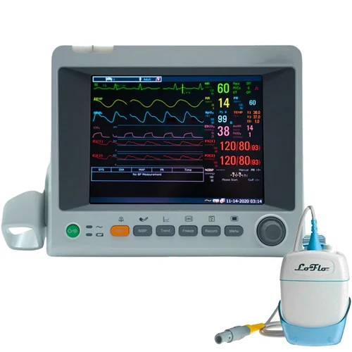 EDAN 8.4" Patient Monitor, ECG, Resp., NIBP, SpO2, Temp., PR, Respironics® Sidestream EtCO2, Touch Screen, iM50_EtCO2Side