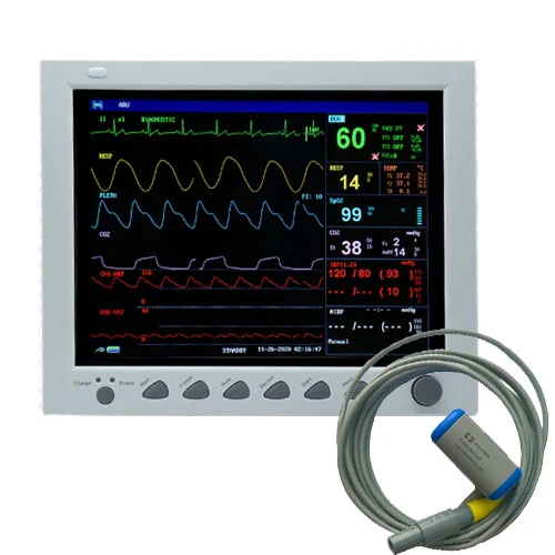 EDAN 12" Patient Monitor, ECG, Resp., NIBP, SpO2, Temp., PR, CAPNOSTAT 5 Mainstream EtCO2, iM8_EtCO2Main