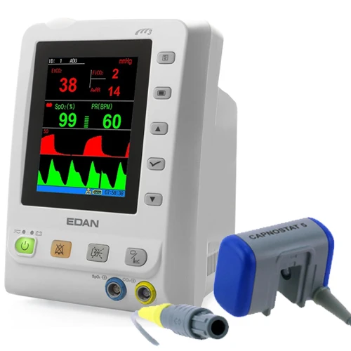 EDAN EtCO2 / Capnography + SpO2 Monitor w/Respironics® CAPNOSTAT 5 Mainstream Sensor, M3B.M